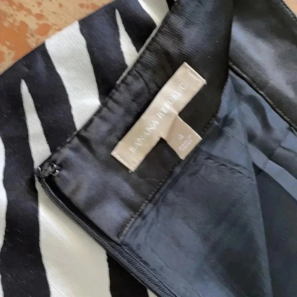Banana Republic Linen Blend Zebra Pencil Skirt Size 4 - Picture 6 of 8